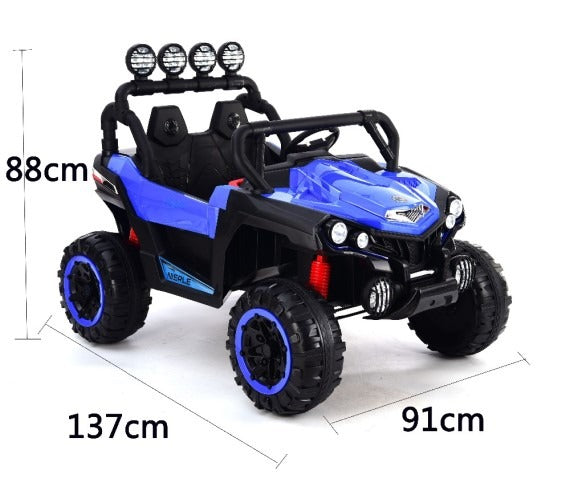 Deluxe 12V 4x4 Off-Road UTV Buggy Ride-On for Children - Blue