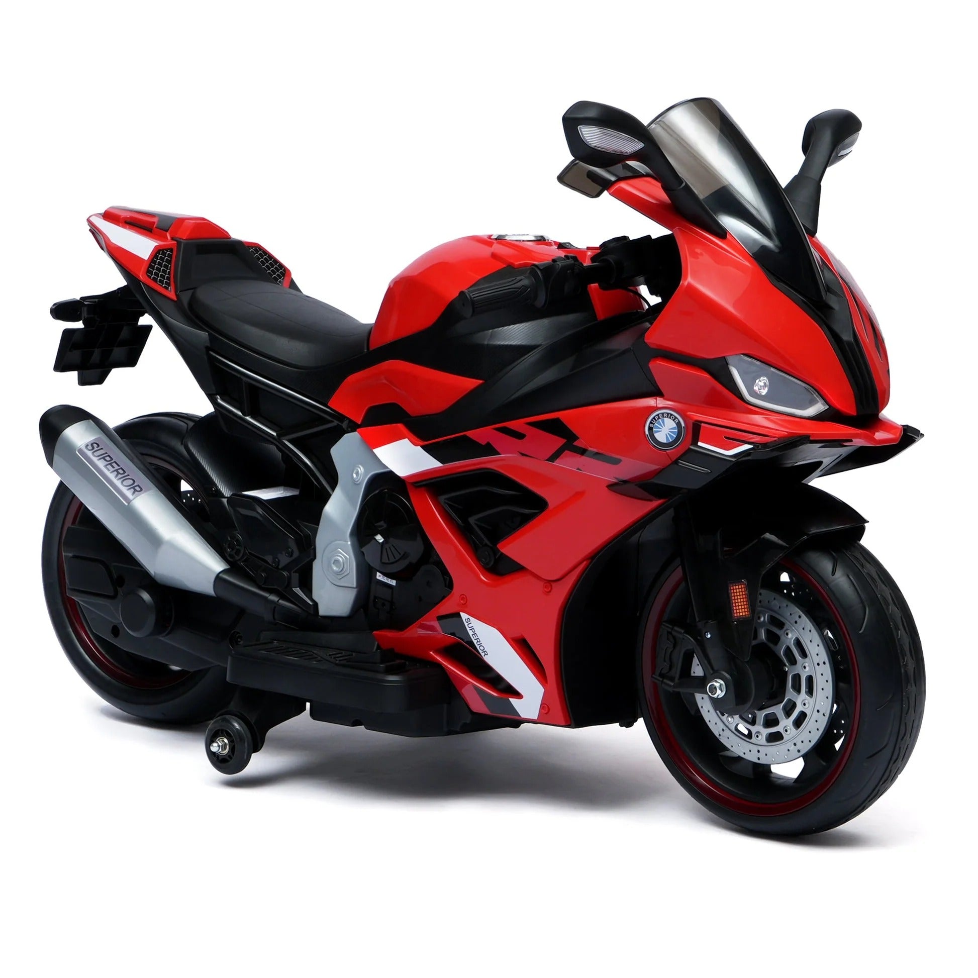 دراجة أطفال تعمل بالبطارية ١٢ فولت مزودة بإضاءة LED ومشغل MP3 وعجلات LED