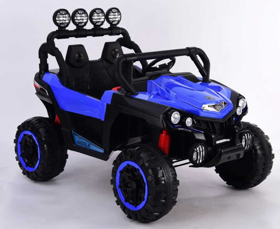Deluxe 12V 4x4 Off-Road UTV Buggy Ride-On for Children - Blue
