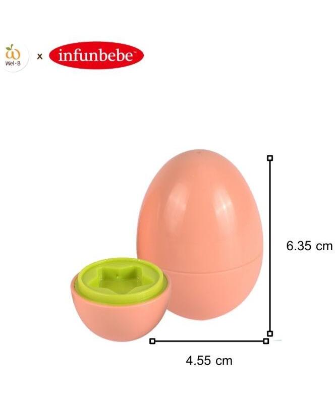 Infunbebe baby toy 6 shape sorter eggs ( 3 colors and 6 shapes )