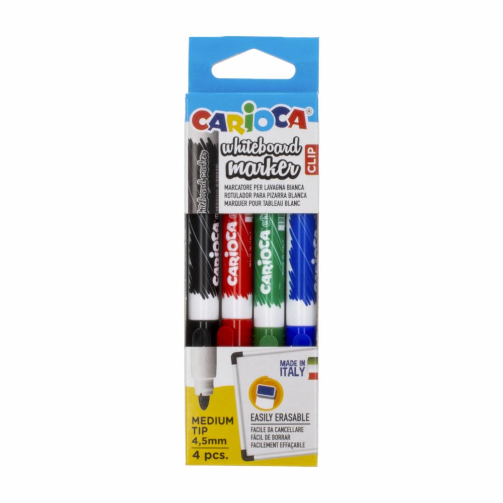 CARIOCA Whiteboard Erasable Markers x 4 pcs