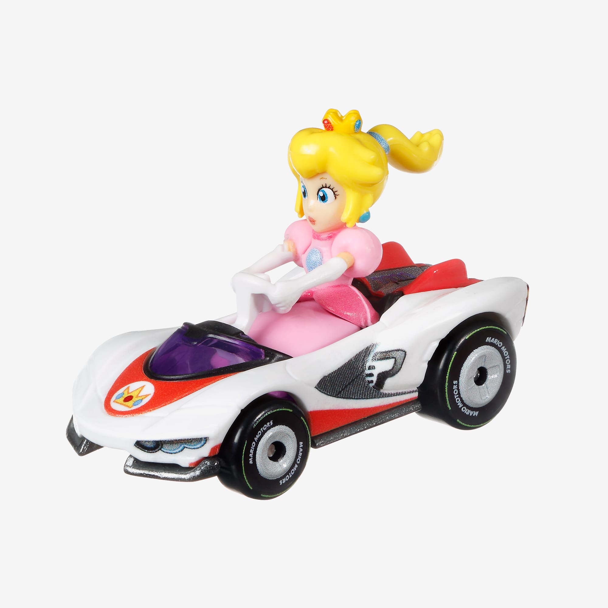 Hot Wheels Mario Kart Vehicle 4-Pack, Set of 4 Fan-Favorite Characters Includes 1 Exclusive Model Orange Shy Guy