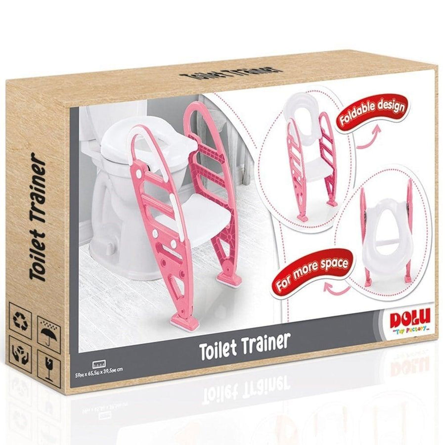 Dolu 7250 Toilet Trainer Non-Slip Children's Adjustable Ladder - Pink