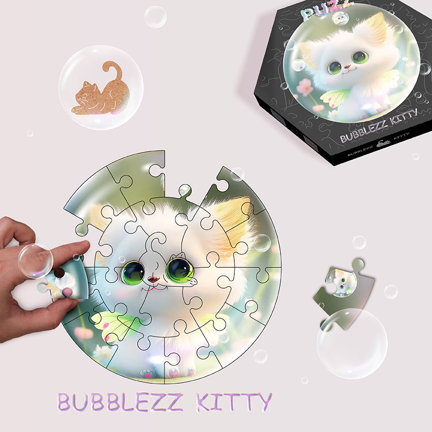 Puzz Wooden Puzzle Bubblezz For Children +3 - KItty