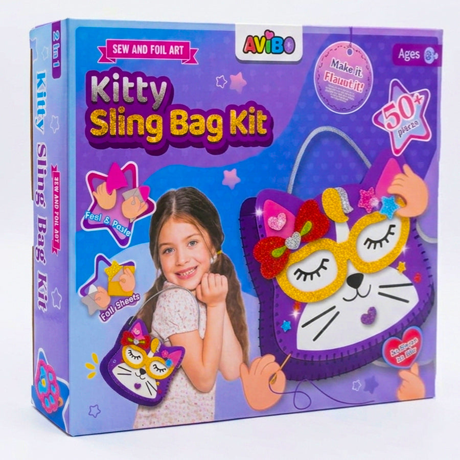 DIY Kitty Sling Bag Craft Kit for Girls