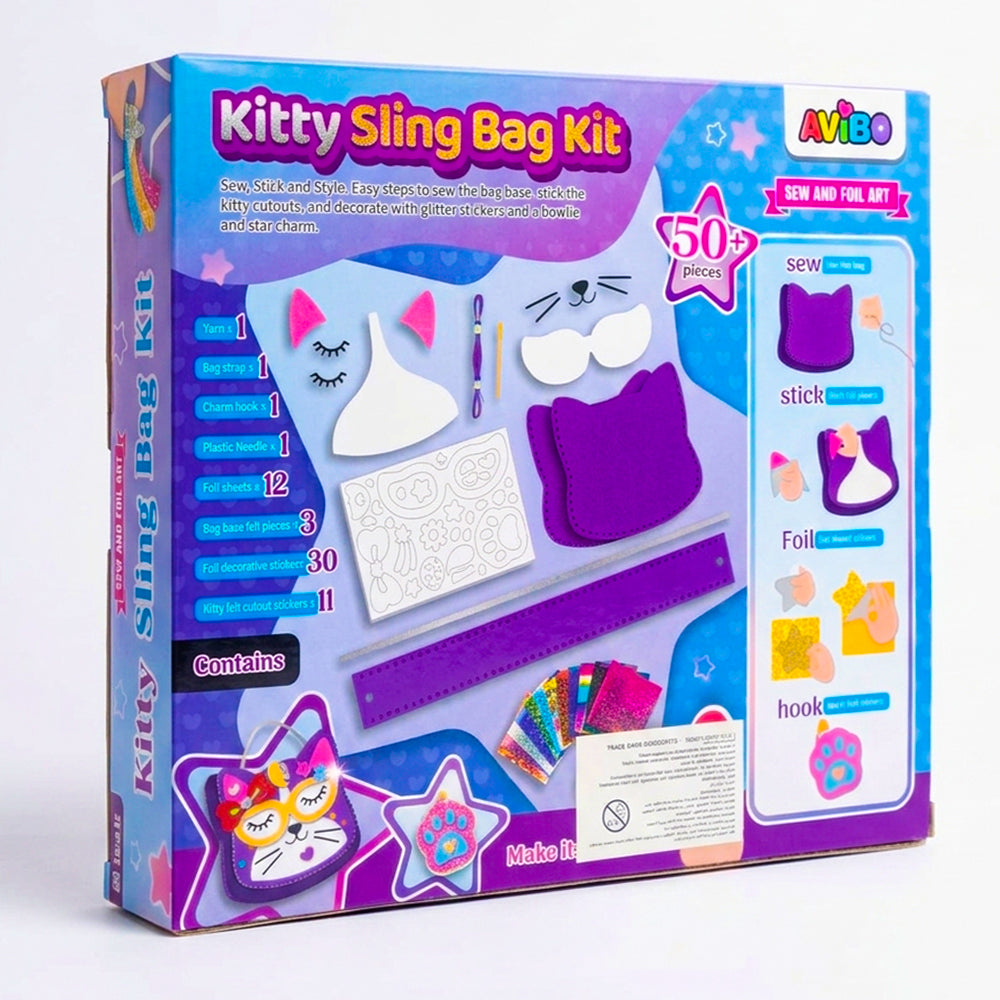 DIY Kitty Sling Bag Craft Kit for Girls
