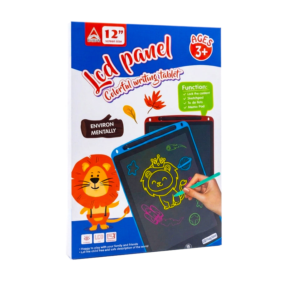 LCD PANEL Colorful Writing Tablet 12 Inch - Colors May Vary