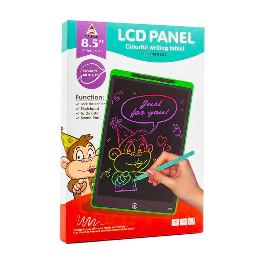 LCD PANEL Colorful Writing Tablet 8.5 Inch - Colors May Vary