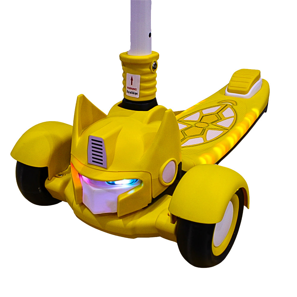 Foldable Transformers Kids Scooter and Adjustable Handlebar - Bumblebee