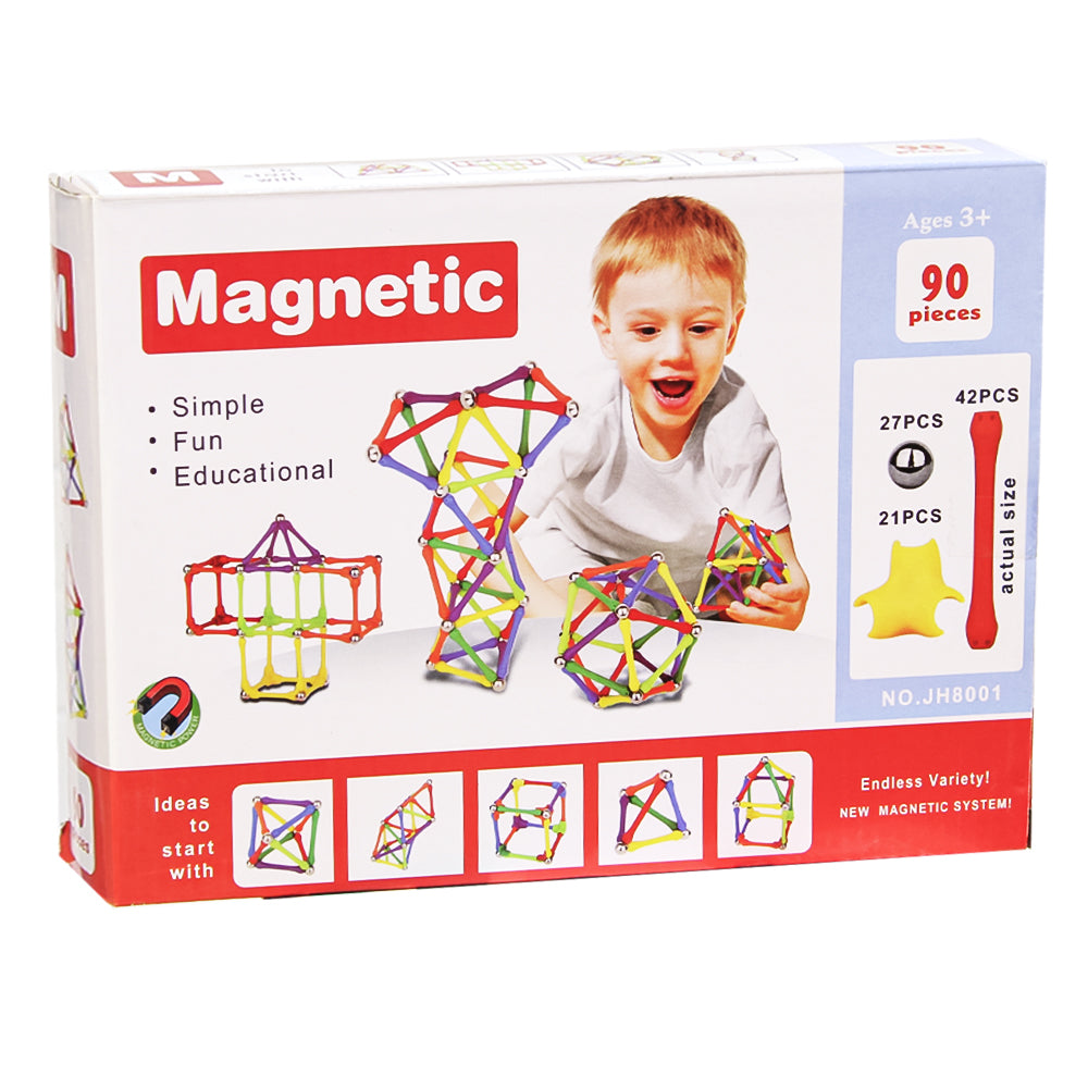 Magnetic Construction Blocks Creative Puzzle 90Pcs