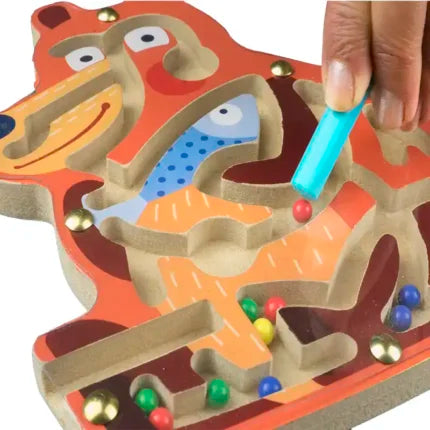 Magnetic children's maze with balls-Bear