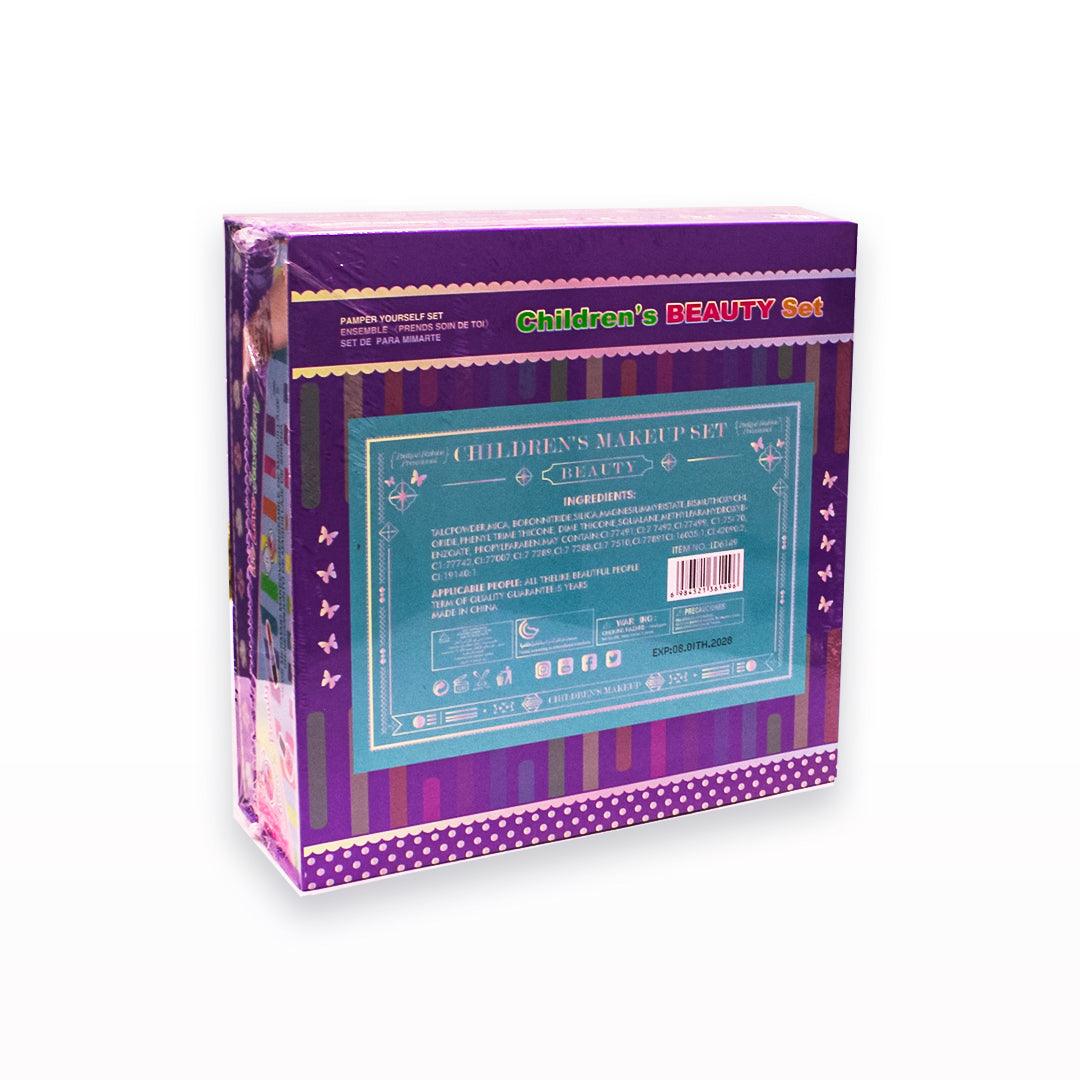 مجموعة أدوات المكياج المصنوعة يدويًا من الخرز – صندوق هدايا خشبي للأطفال من سن 3 سنوات فما فوق