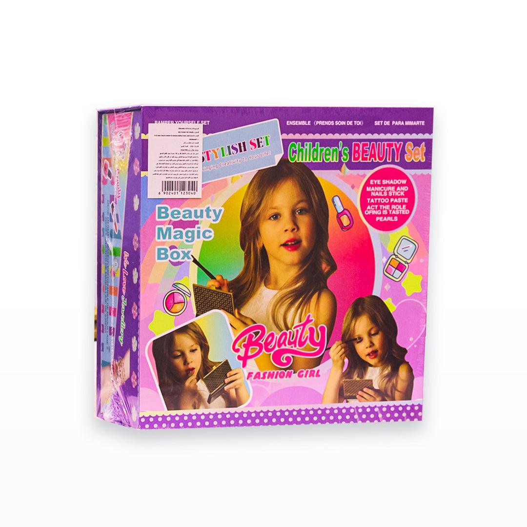 مجموعة أدوات المكياج المصنوعة يدويًا من الخرز – صندوق هدايا خشبي للأطفال من سن 3 سنوات فما فوق