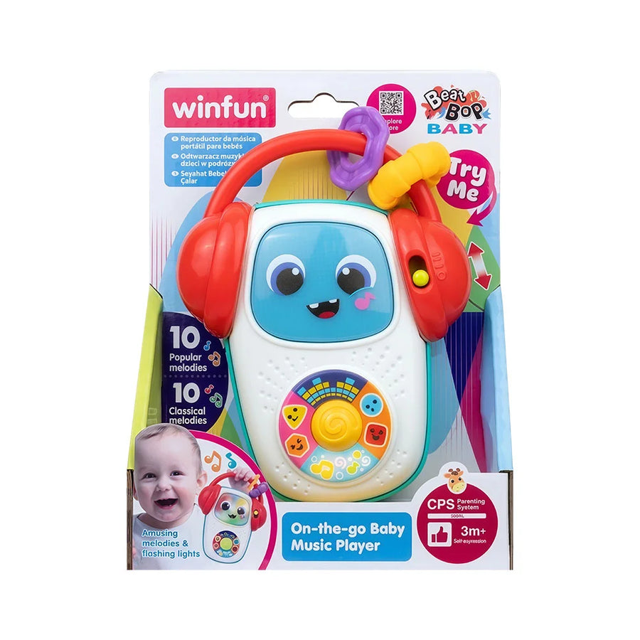 لعبة مشغل الموسيقى المحمول للأطفال Beat Bop Baby On-the-Go من WinFun