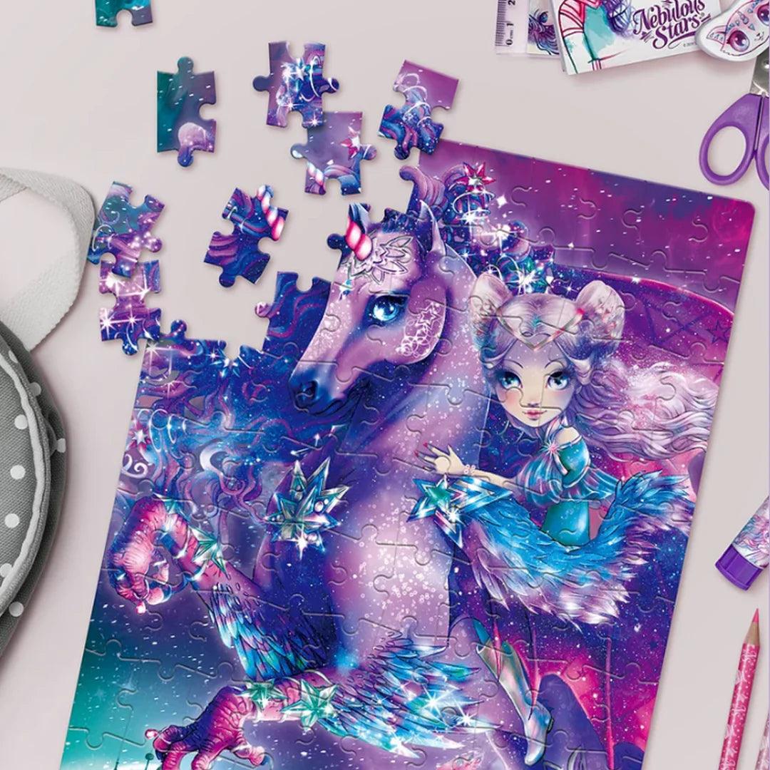 بازل لامع على شكل سديم النجوم والحصان للبنات من نيبولوس، 300 قطعة