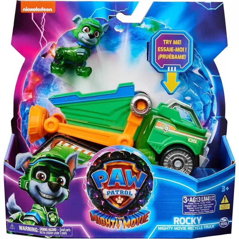 PAW Patrol The Mighty Movie Recycle Truck & Rocky Figure