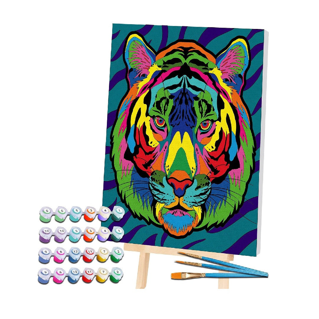 Splat Planet Tiger Pop Paint By Numbers 40 x 30cm