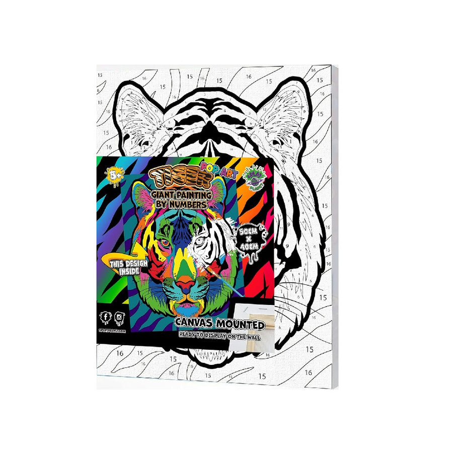 Splat Planet Tiger Pop Paint By Numbers 40 x 30cm