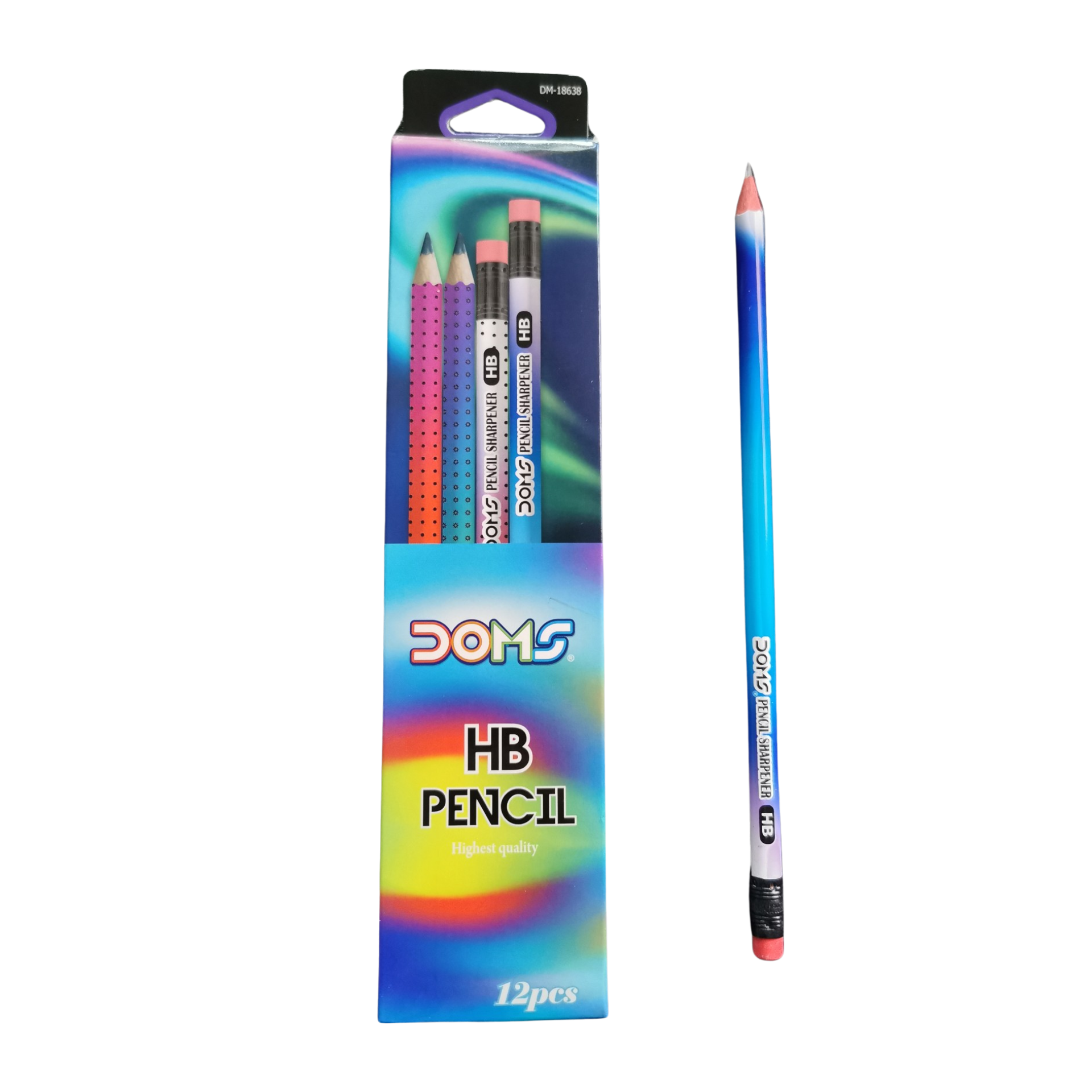 قلم رصاص DOMS HB، عالي الجودة، (عبوة من 12 قلم)