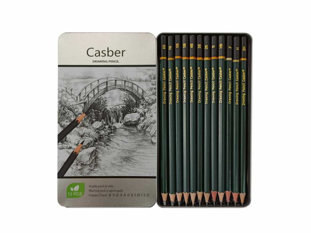 Casber Set of technical pencils in a metal box CM-12 12 pcs.