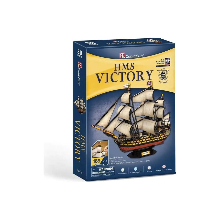 CubicFun 3D Puzzles Large HMS Victory Vessel Ship Sailboat Model Kits 189 pcs