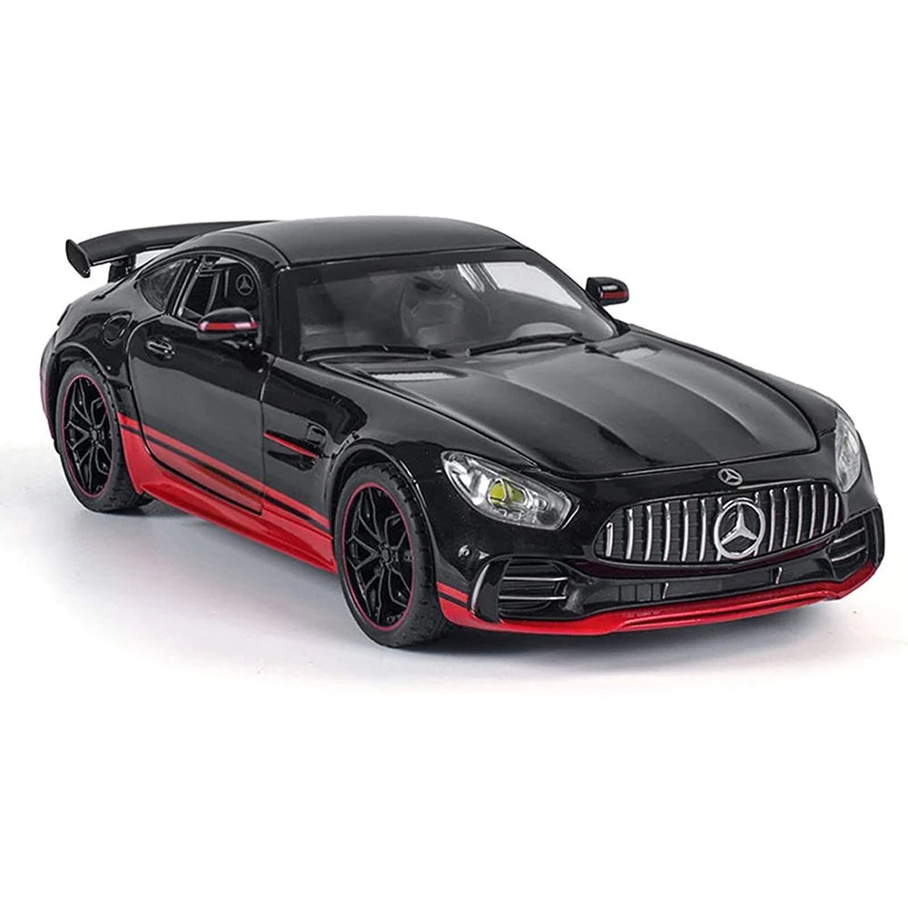 CHE ZHI Toy Car Diecast 1:24 Scale Mercedes Benz Toy Car Alloy - black and red