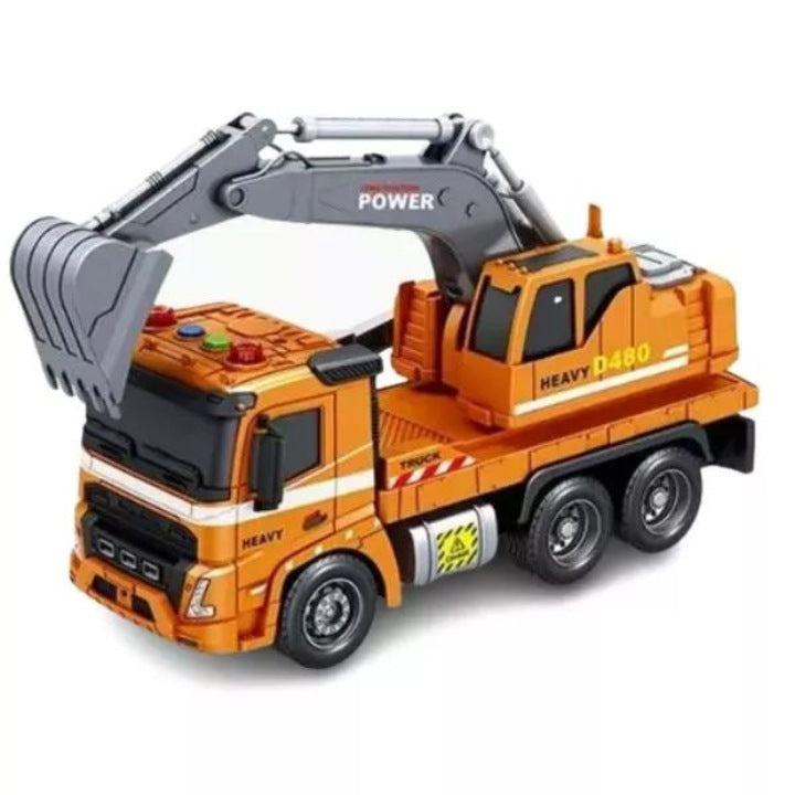 Heavy Construction Excavator Truck Toy with Lights & Sound 1:16 (D480) - A1110-14