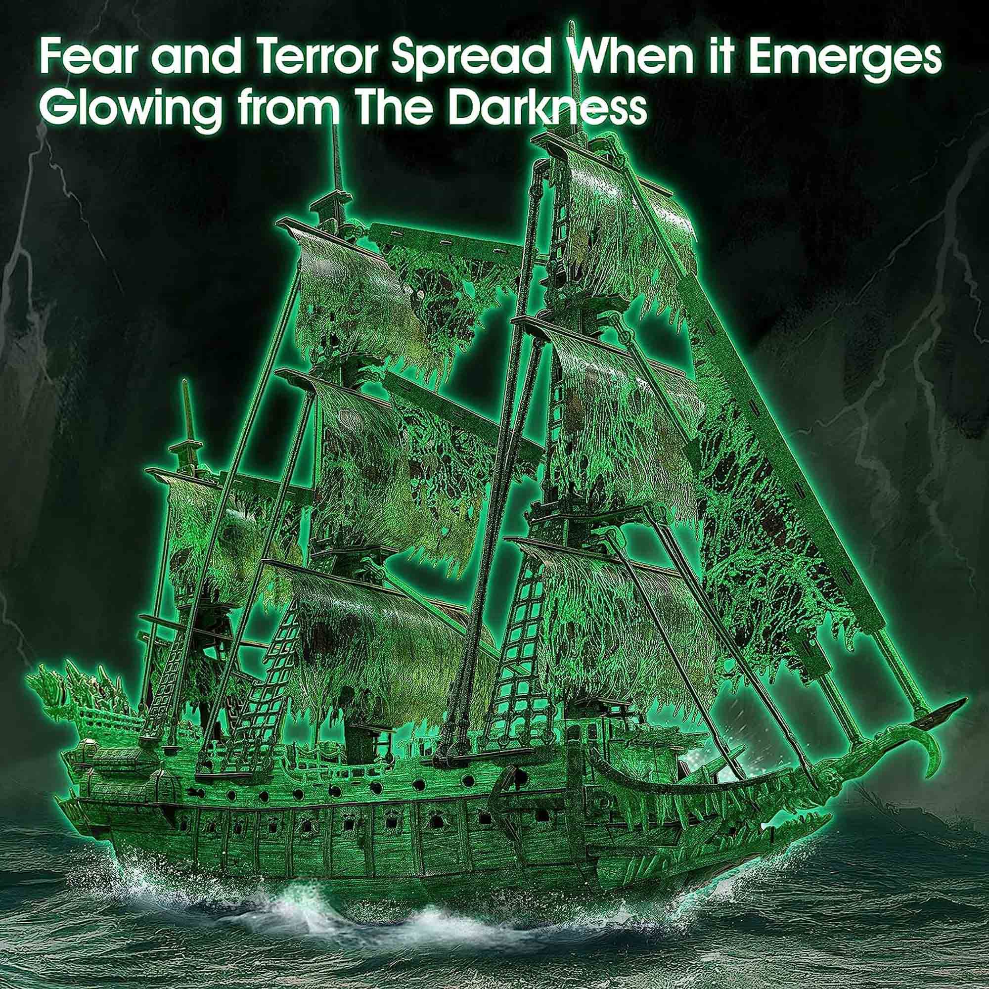Cubicfun The flying Dutchman Glow In The Dark 3D Puzzle 69 x 24 x 60cm 360 Pcs