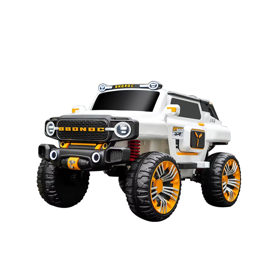 Electric Ride-On Off-Road SUV – BRONCO Style, Dual Speed, 12V 4WD  with Remote Control White