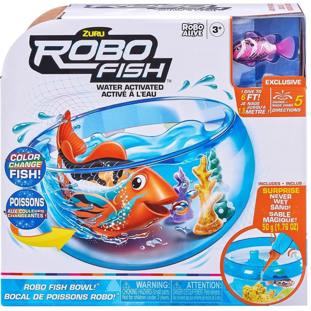 Zuru Robo Fish Playset with Exclusive Little Fish and Always-Dry Magic Sand
