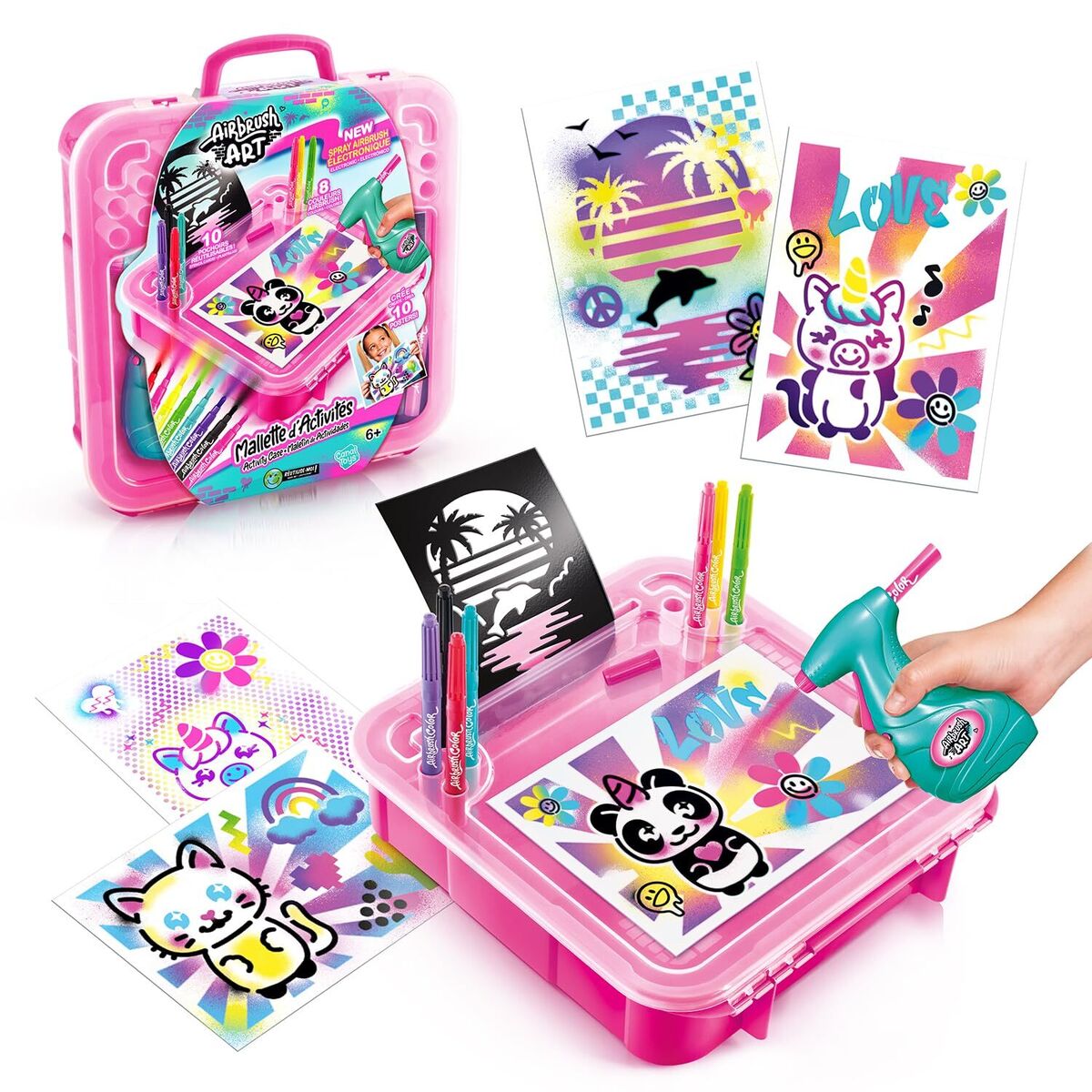 Canal Toys Airbrush Art AIR 017- Airbrush Activity Case Set