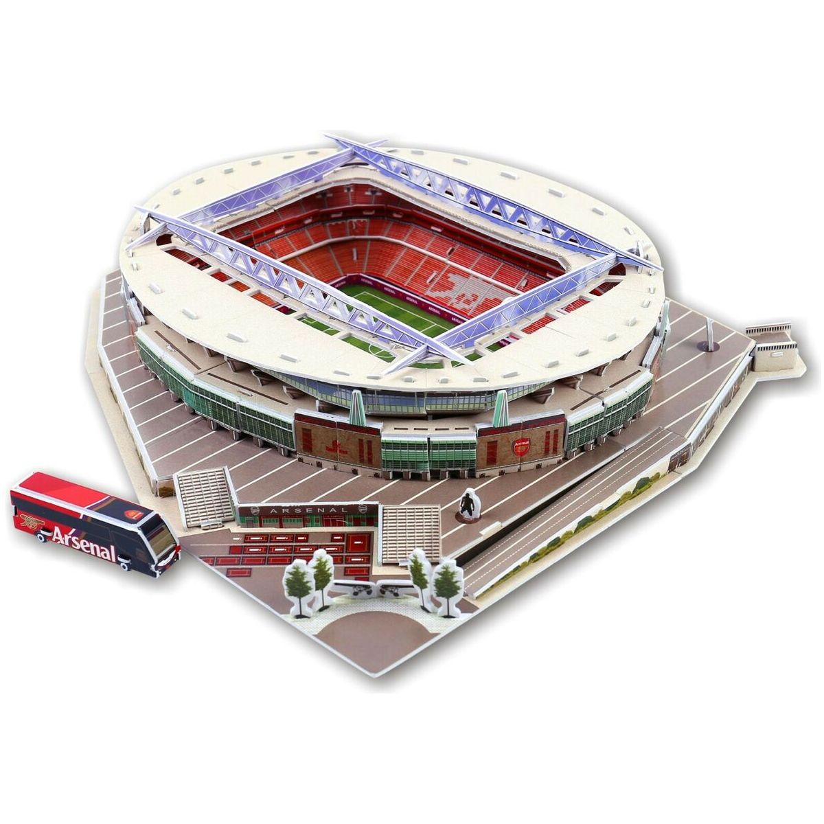 Emirates Stadium 3D Puzzle For Kids, 105 Pieces - Multi Color