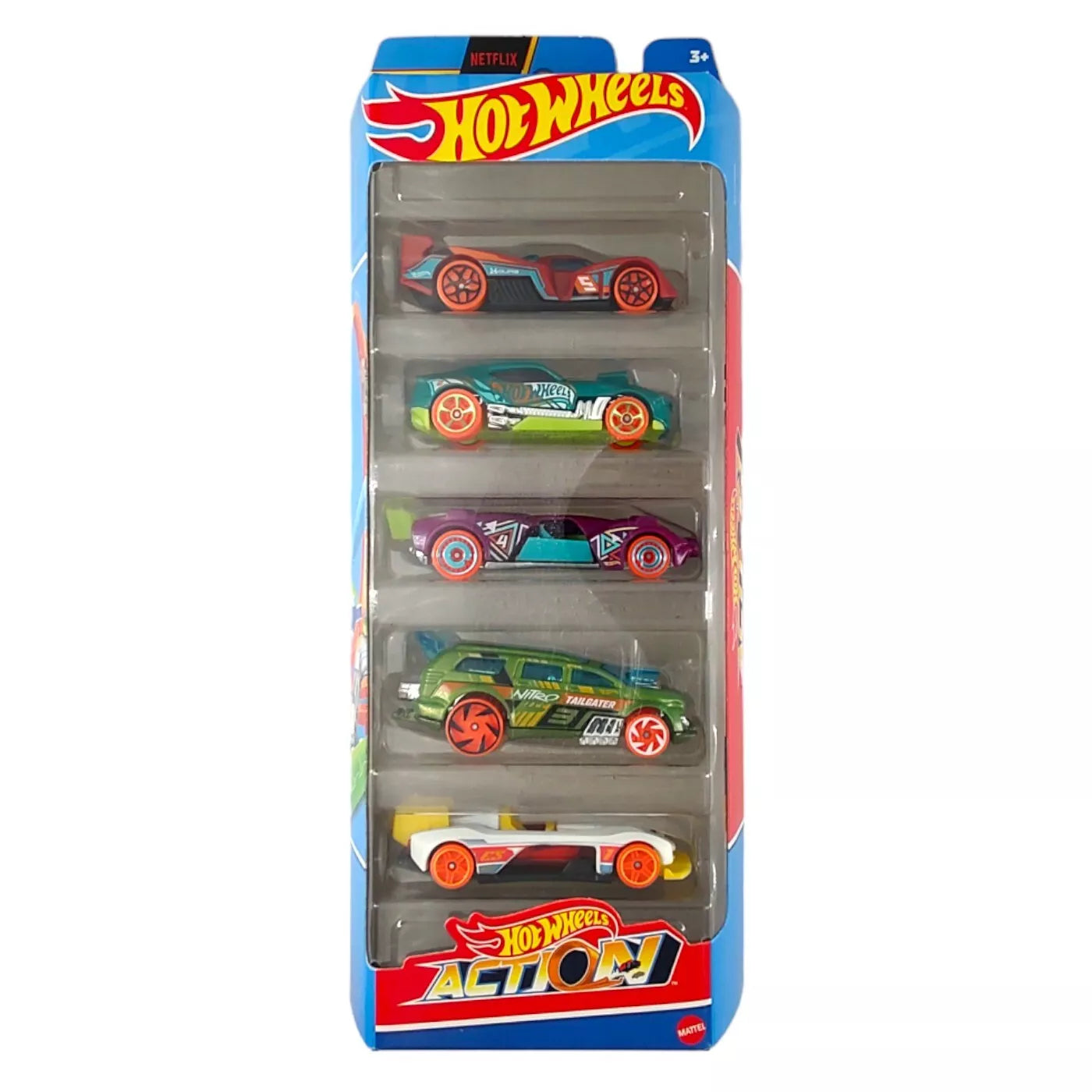 Hot wheels ACTION , Set of Hot wheels 5 Pack In 1:64 scale