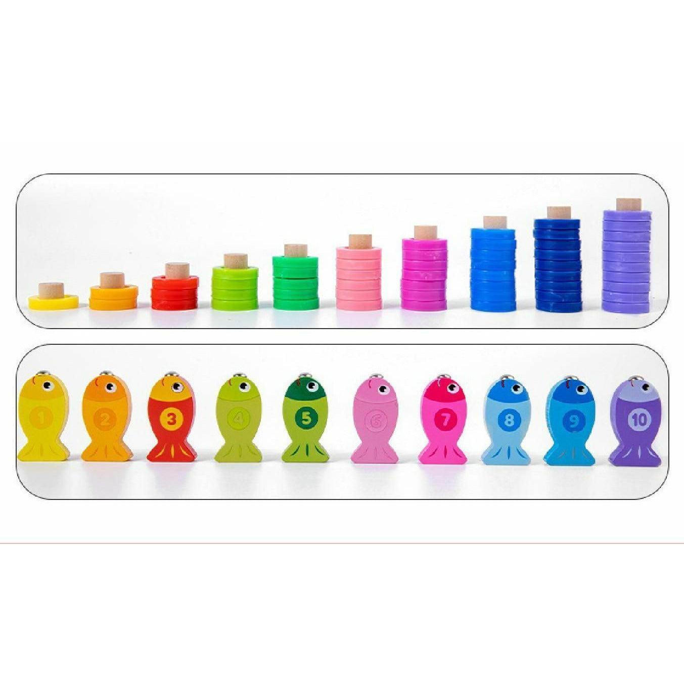 Wooden Montessori Toys Logarithmic Busy Board Multifunctional Traffic Number Kit - BumbleToys - 2-4 Years, Boys, Girls, Montessori, Toy Land