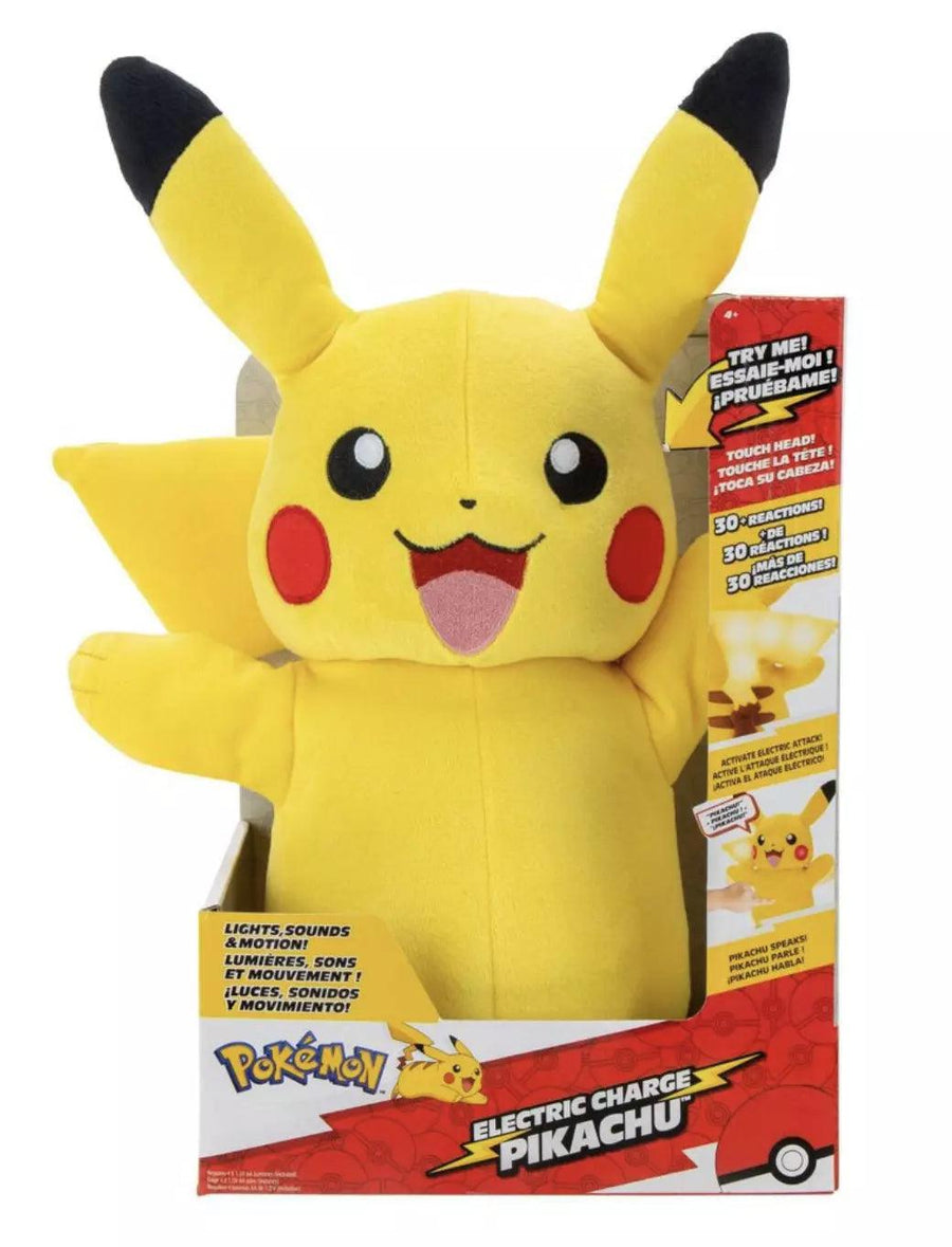 Jazwares Pokemon Plush Electric Charge - Pikachu - Lights And Sounds Interactions