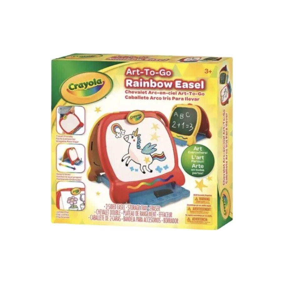 Crayola Art to Go Rainbow Easel 2 Sided Art Supplies for Kids- Art Anywhere!