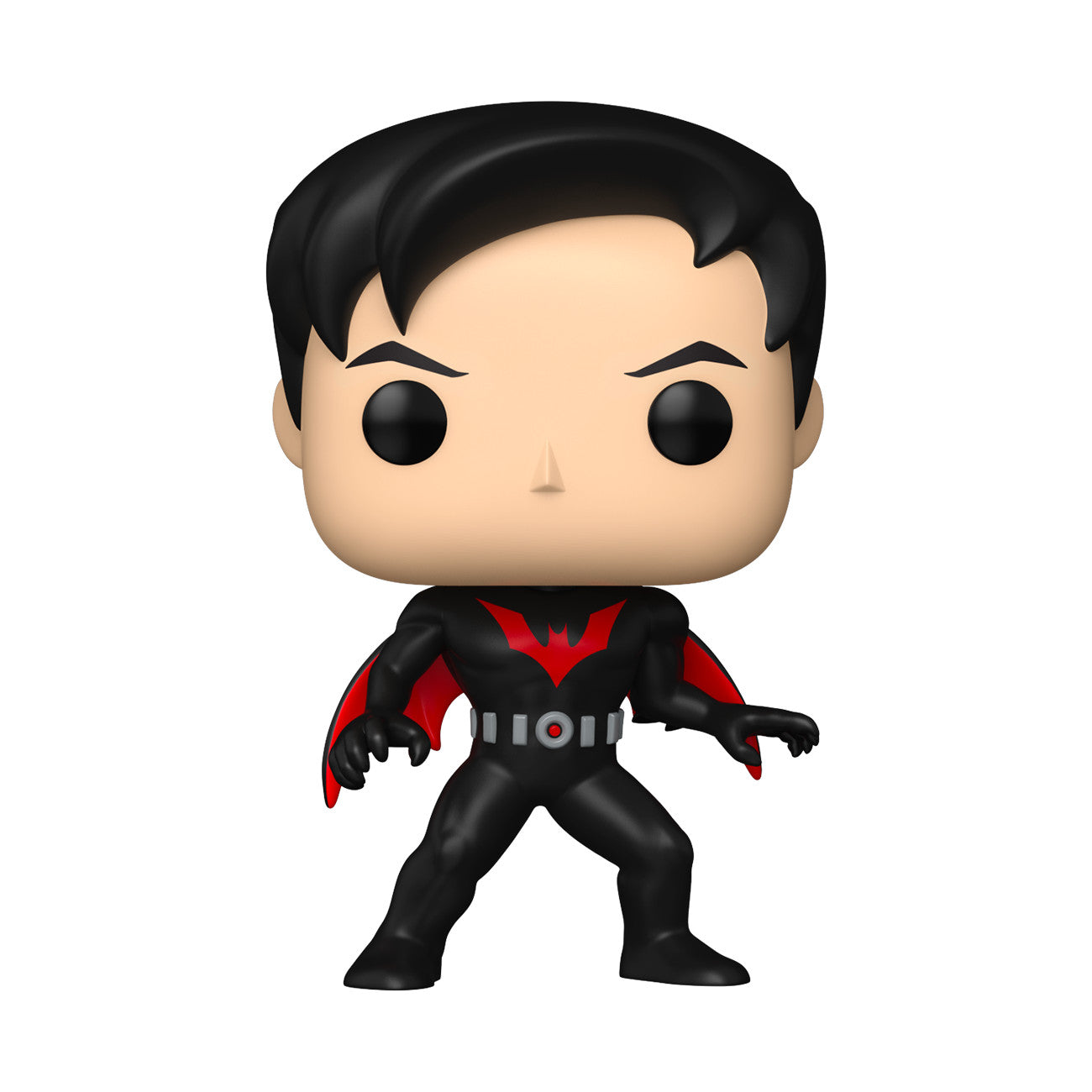 Funko Pop! vinyl figure of a character in a black and red costume 