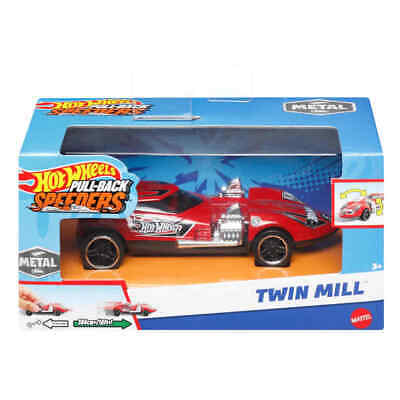 Mattel Hot Wheels Pull-Back Speeders Toy Car in 1:43 Scale,  High-Performance - TWIN MILL