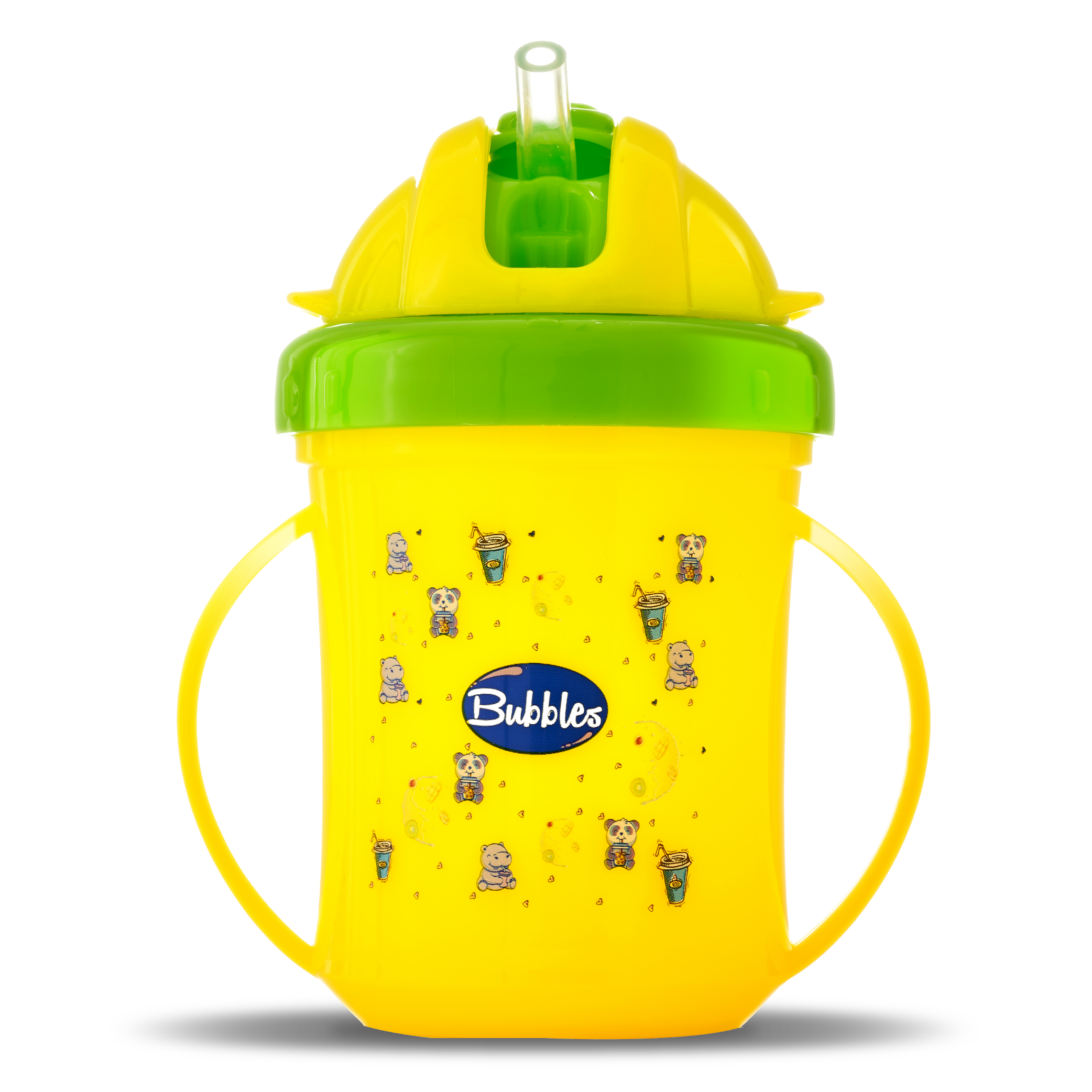 Bubbles Cup With straw For Babies 6 months - Yellow