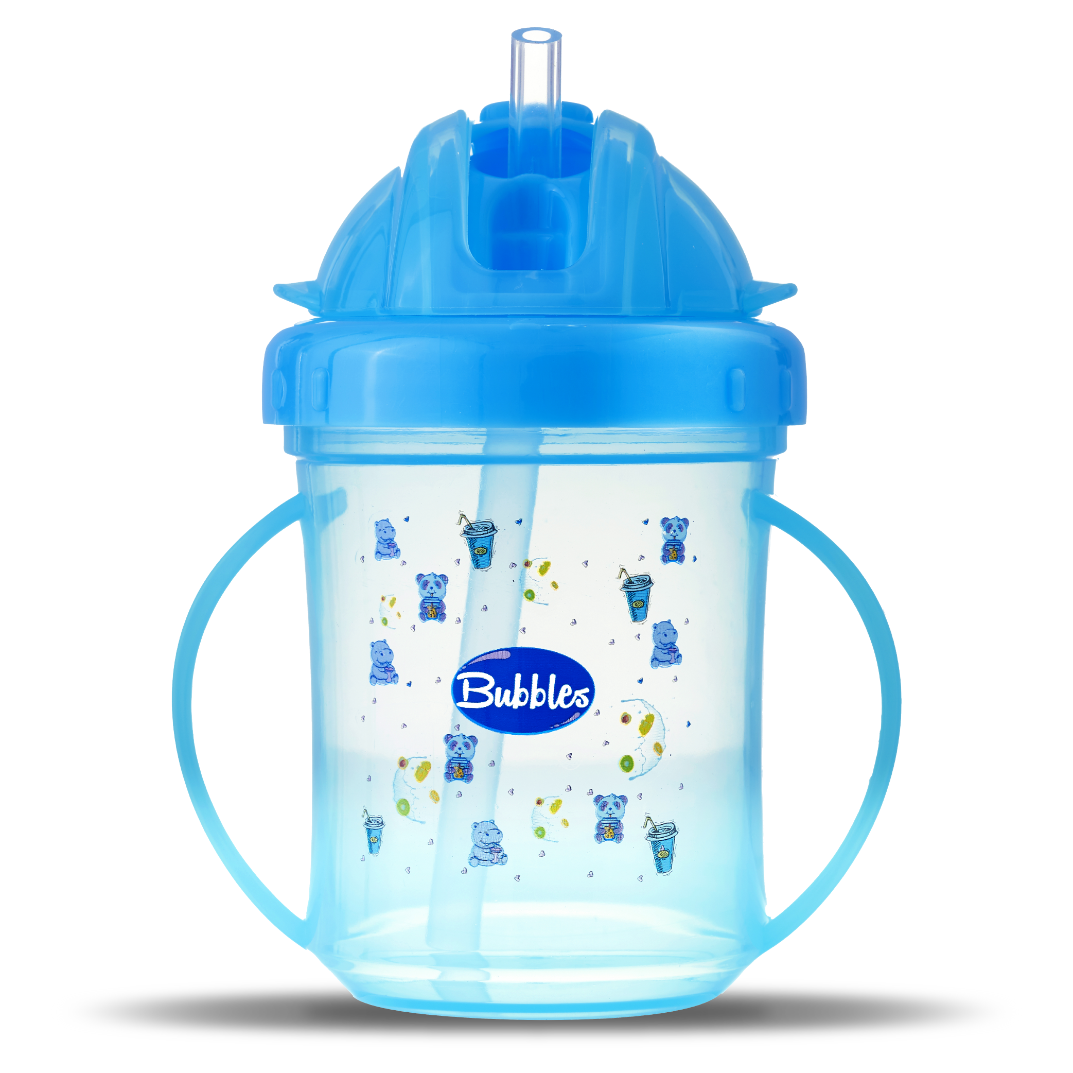 Bubbles Cup With straw For Babies 6 months - Blue