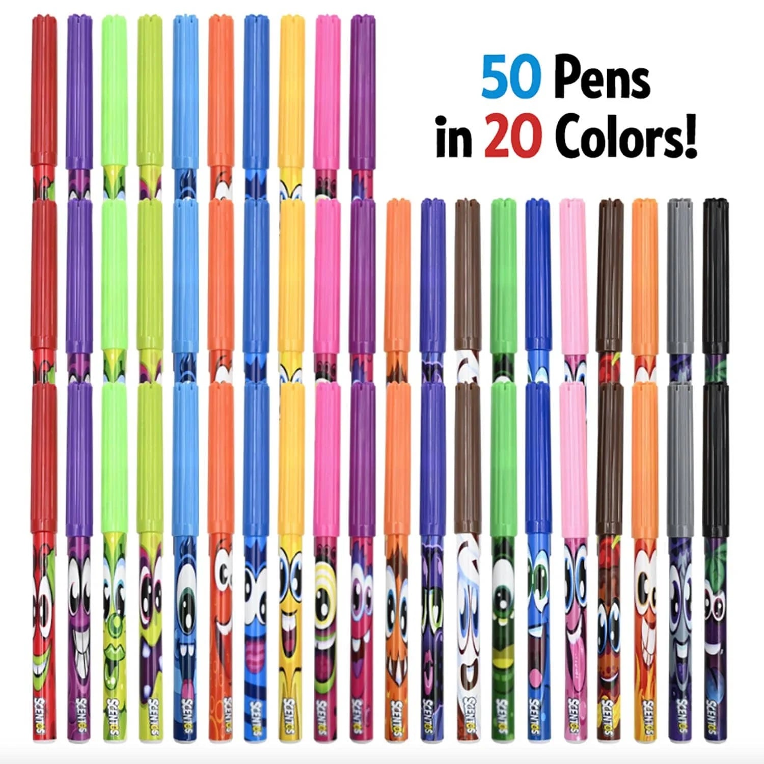 Scentos Scented Fibre Tip Pens Pack of 50