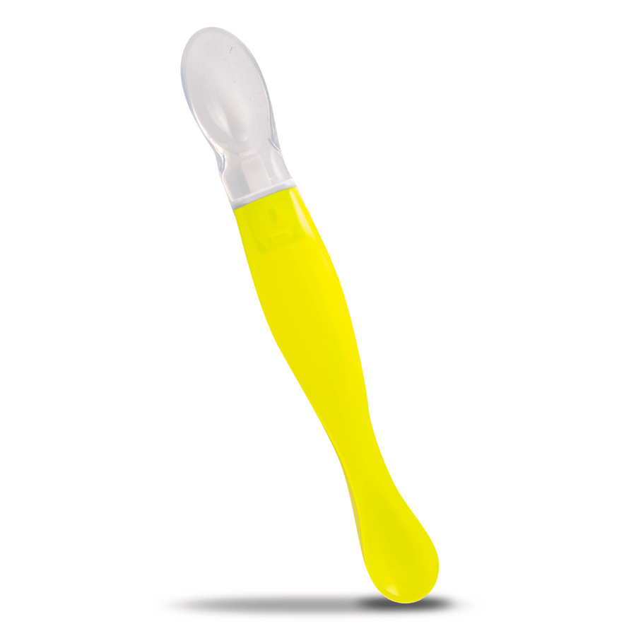 Bubbles Silicone Spoon for baby - yellow