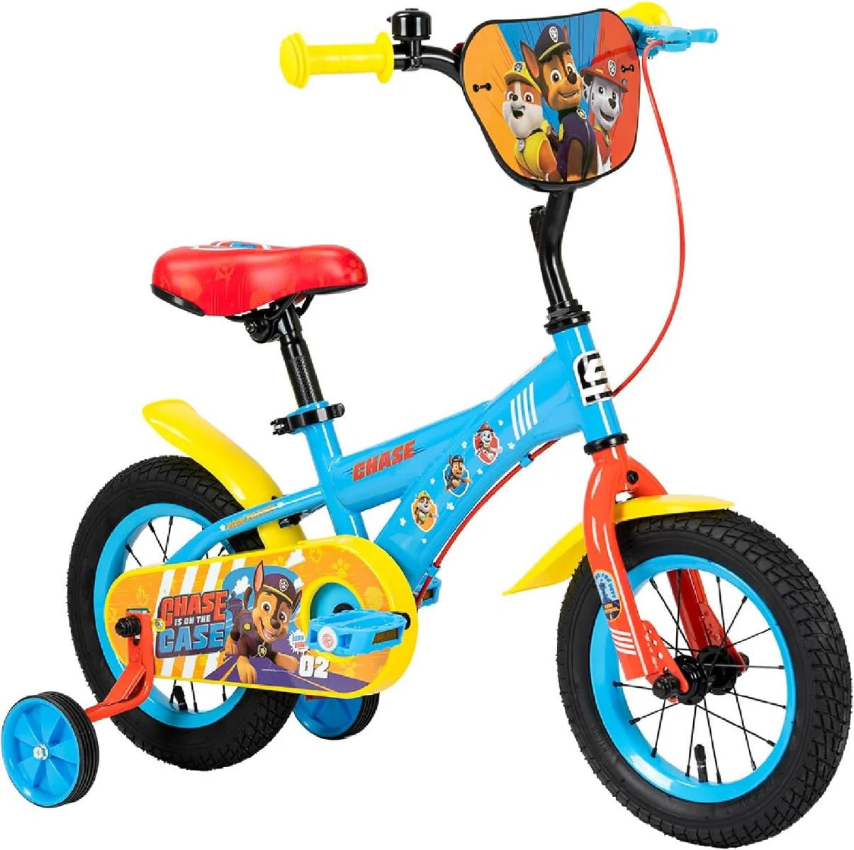 Spartan Pawpatrol Bicycle, Rear Caliper Brakes, Easy Saddle Height Adjustment, Colorful, 3 Years+ - 12 Inches - SP-3202