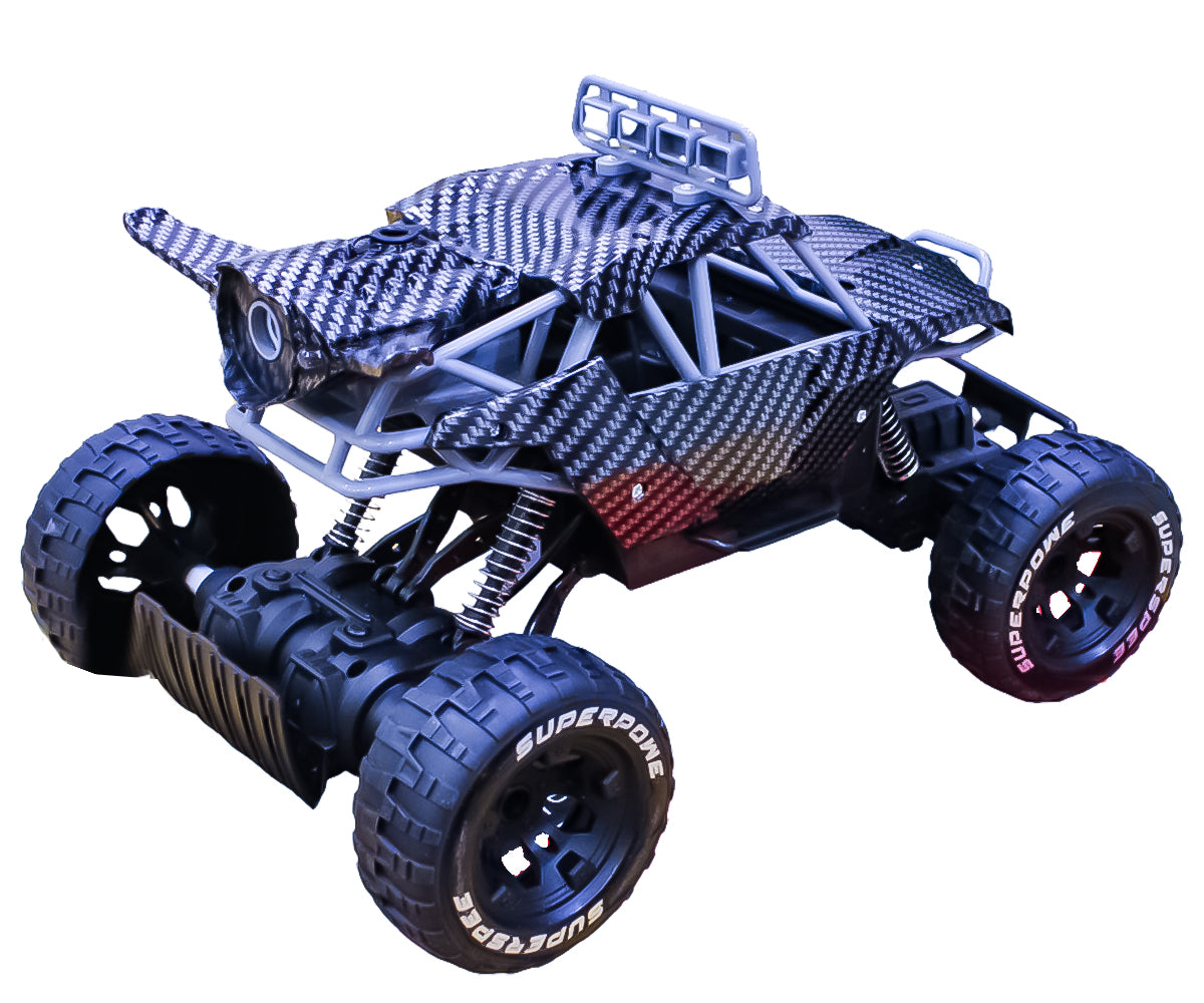 CarbonX All-Terrain RC Buggy – High-Speed Off-Road Monster Truck (2.4GHz Remote, 4WD Suspension