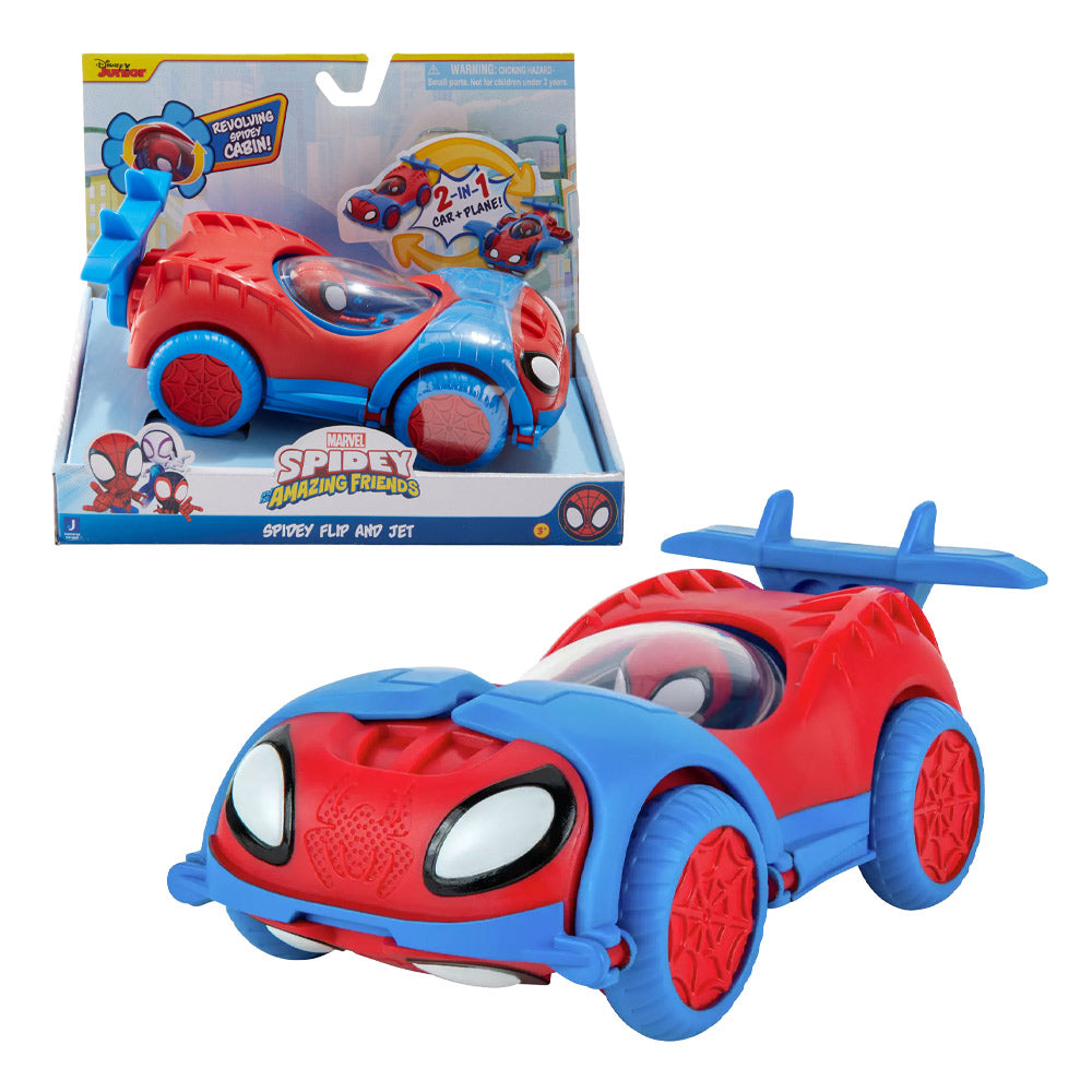 Disney Junior Marvel Spidey and His Amazing Friends Flip and Jet Vehicle SNF0080 - Spidey