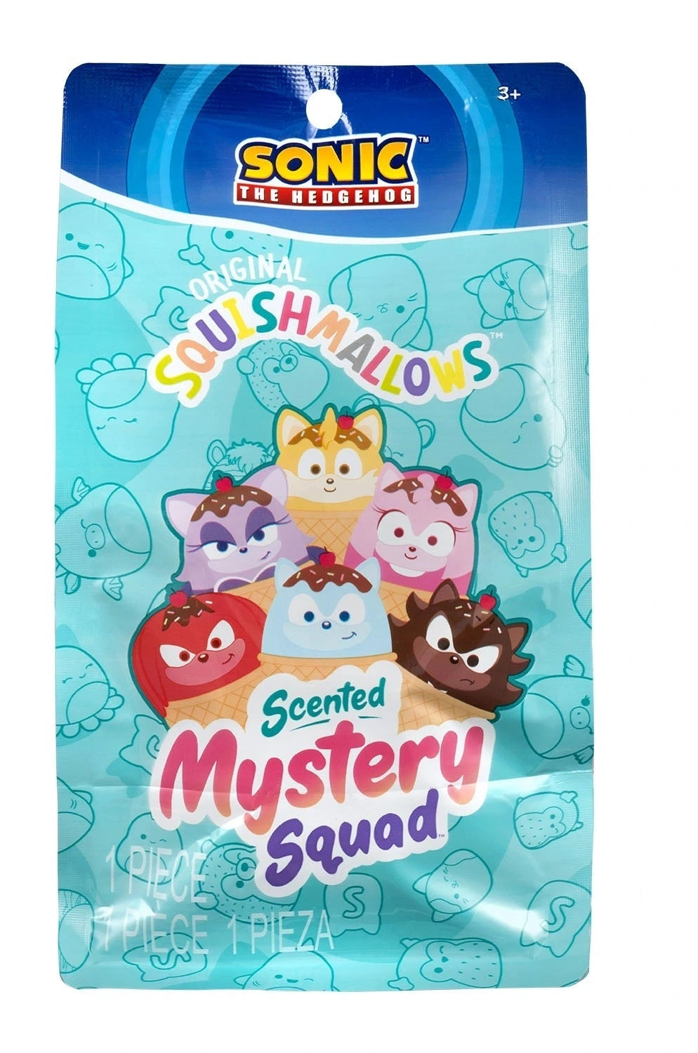 Jazwares Squishmallows Games: Sonic the Hedgehog Scented Mystery Pack - Ice Cream Version - 12.5 cm - (1 piece )
