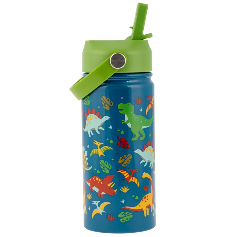 Stephen Joseph Insulated Stainless Steel Bottle with Handle – Dino, 414ml