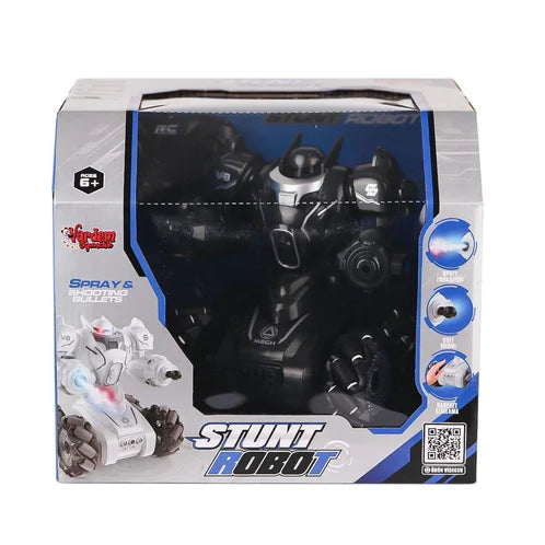 Remote Control Rechargeable Light-Up Stunt Robot (Spray & Bullet Shooting)