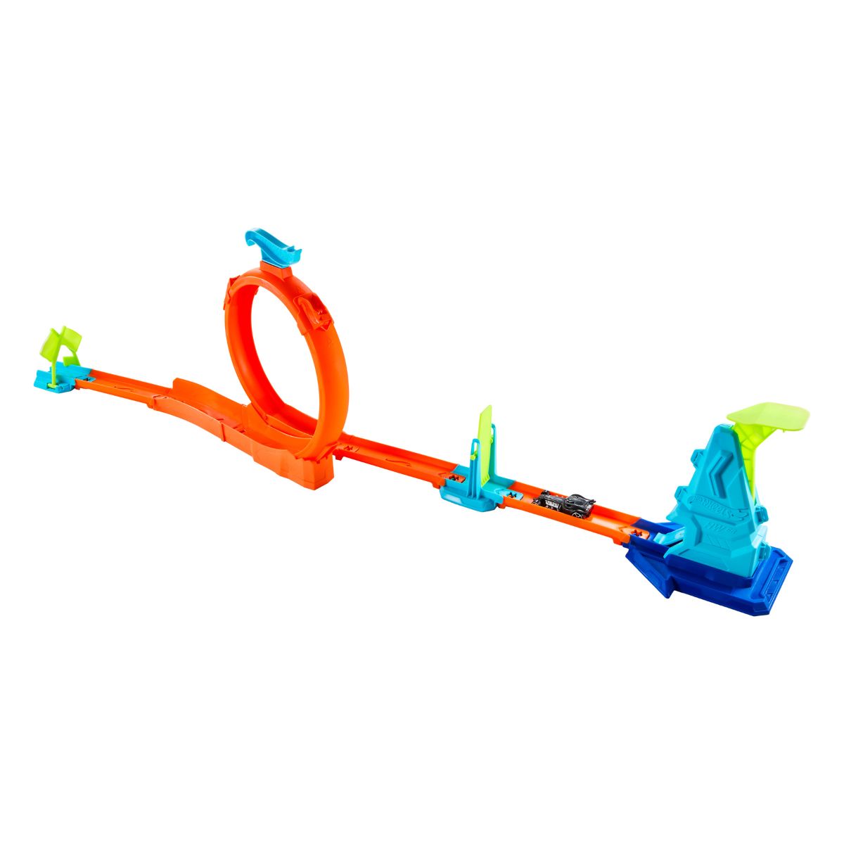 Mattel Hot Wheels Champion Stunt Tracks, Loops Flag Finish