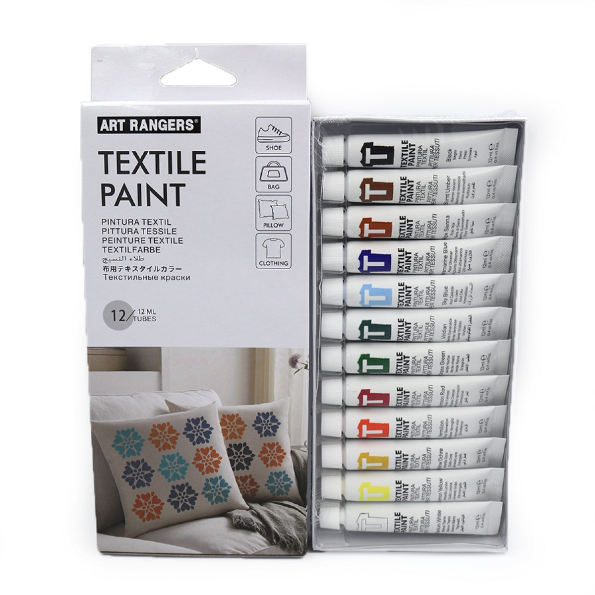 Art Rangers Textile Paint Set of 12x12 ml